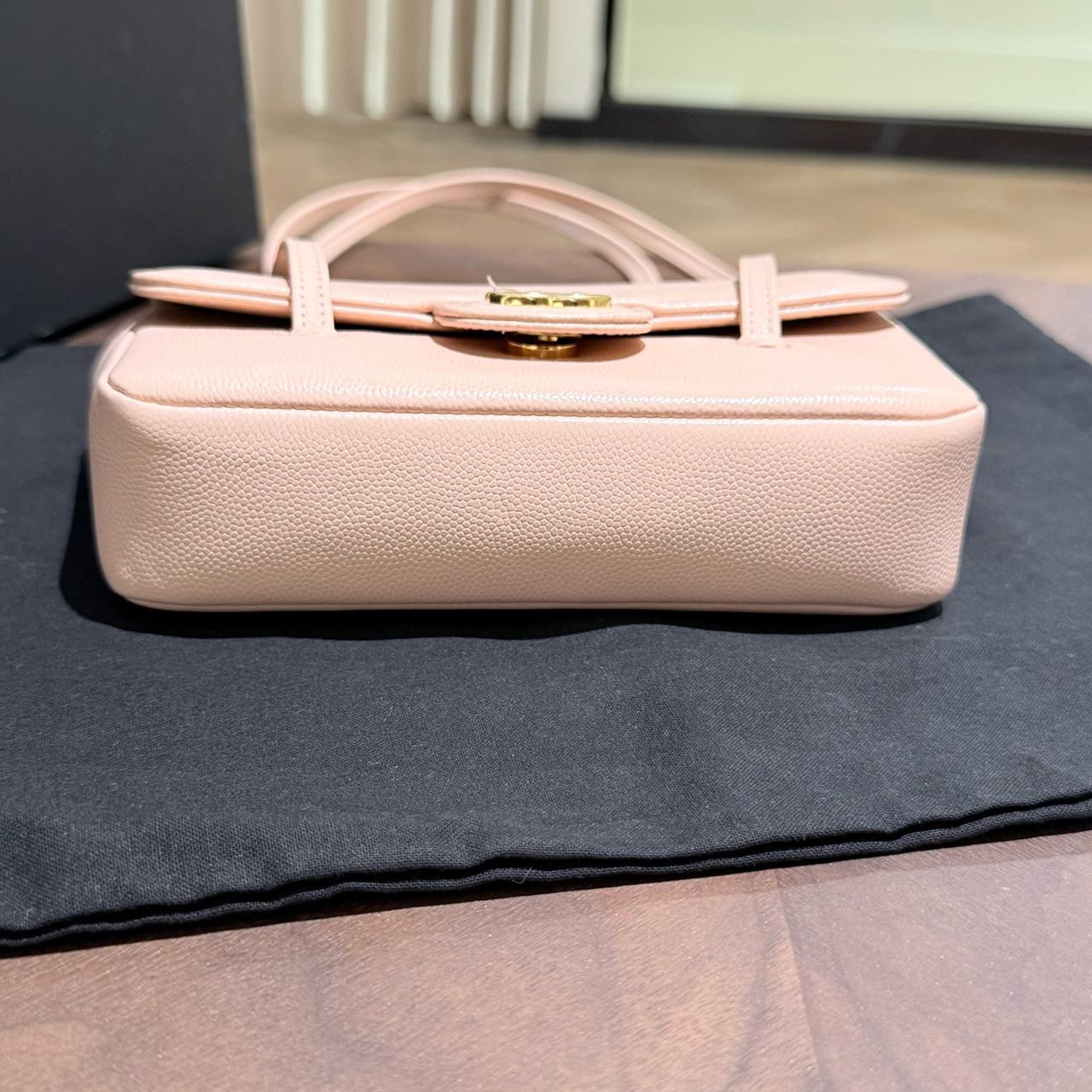Pre-owned Certified Chanel Mini Preppy Coco in Pink Caviar Leather with Golden Hardware, w/full set
