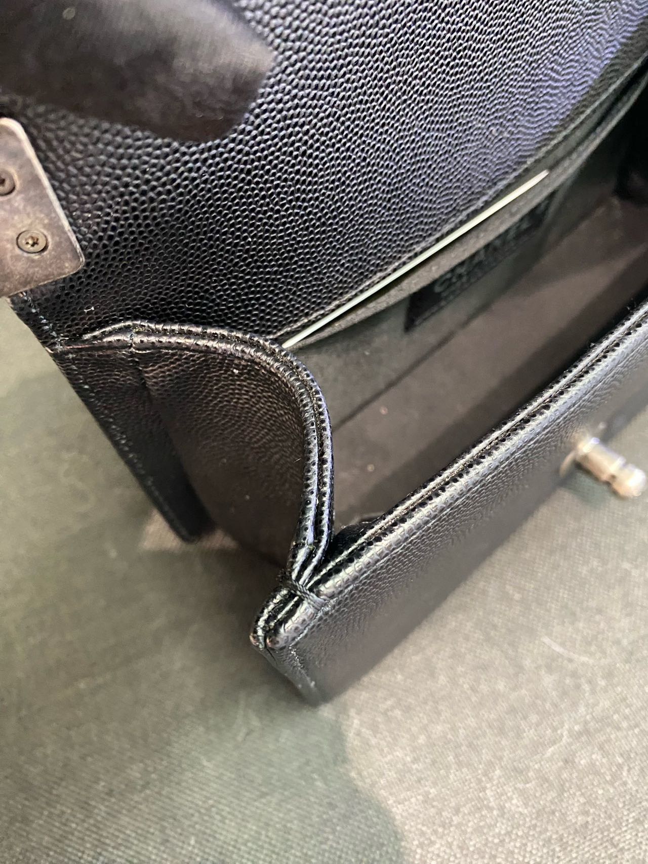 Pre-owned Certified Chanel Small Boy Bag in Black Caviar Leather with Silver Hardware, 2020-2021,  w/ full set