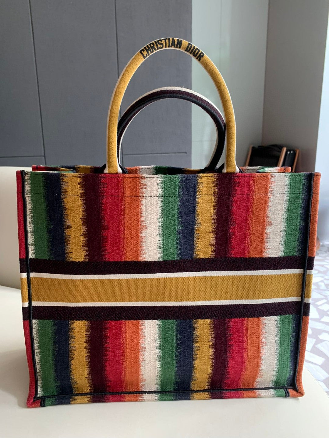 Pre-owned Certified Dior Book Tote Limited Seasonal Edition Multicolor, 2020, w/ dust bag