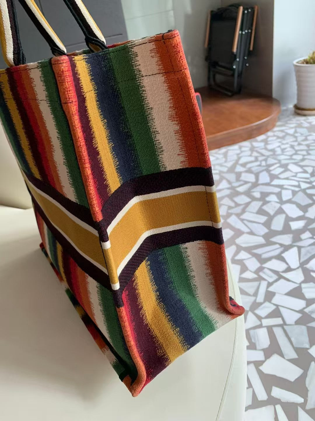 Pre-owned Certified Dior Book Tote Limited Seasonal Edition Multicolor, 2020, w/ dust bag