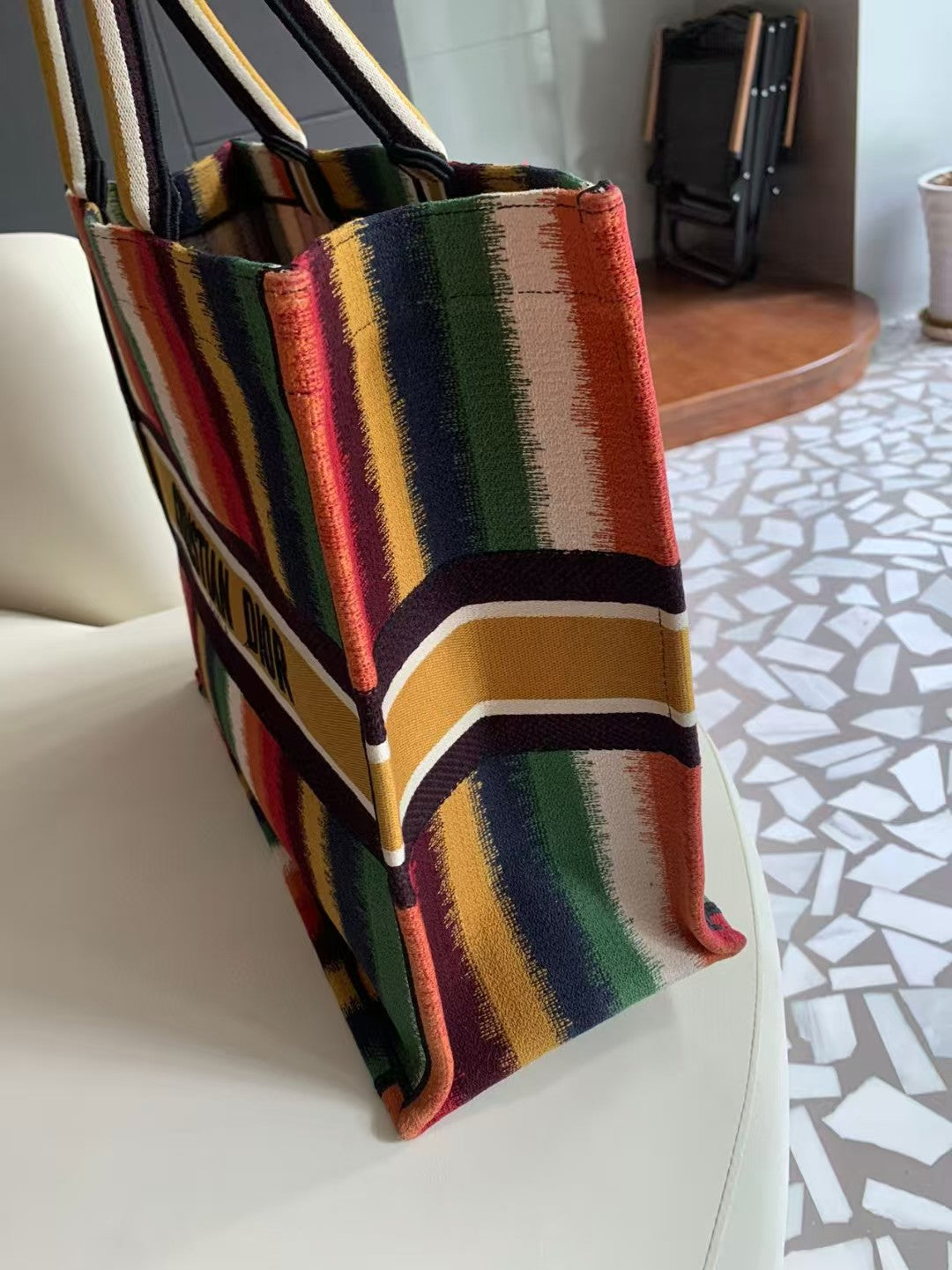 Pre-owned Certified Dior Book Tote Limited Seasonal Edition Multicolor, 2020, w/ dust bag