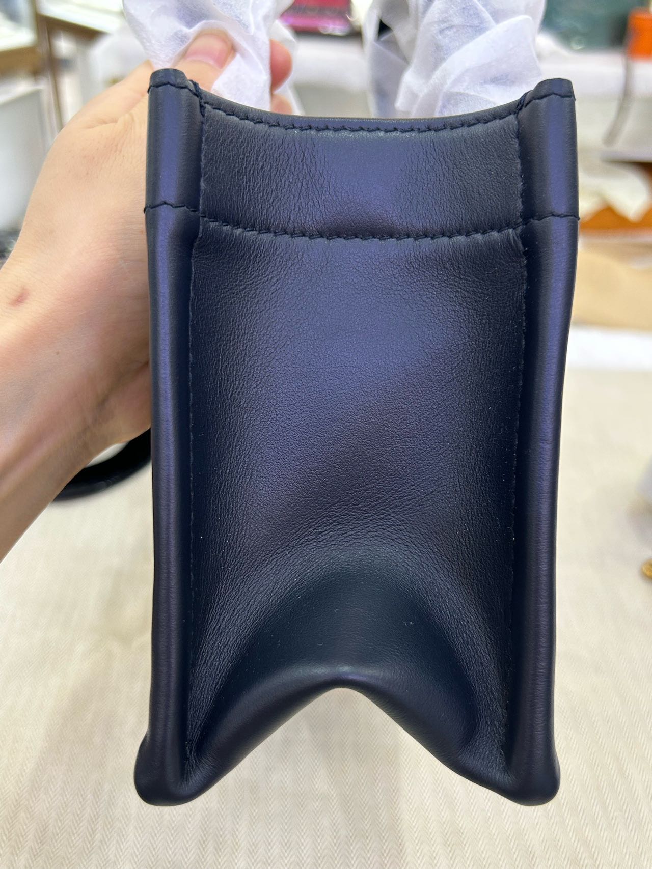 Pre-owned Certified Dior Book Tote East-West in Blue Oblique Canvas and Blue Calfskin with Golden Hardware, w/strap, dust bag