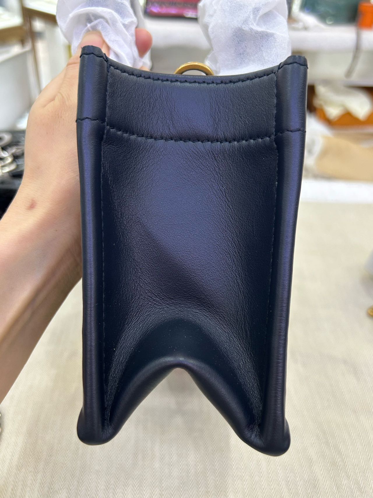 Pre-owned Certified Dior Book Tote East-West in Blue Oblique Canvas and Blue Calfskin with Golden Hardware, w/strap, dust bag
