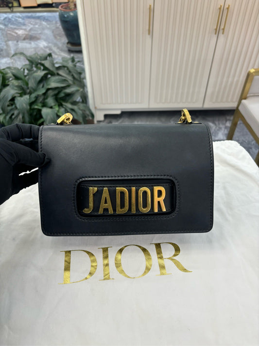 Pre-owned Dior J’adior Bag Black Calfskin Golden hw, no inclusions