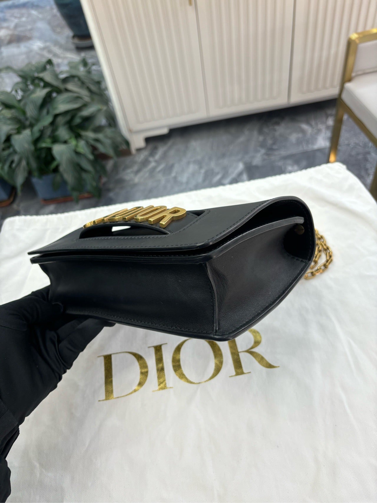 Pre-owned Dior J’adior Bag Black Calfskin Golden hw, no inclusions