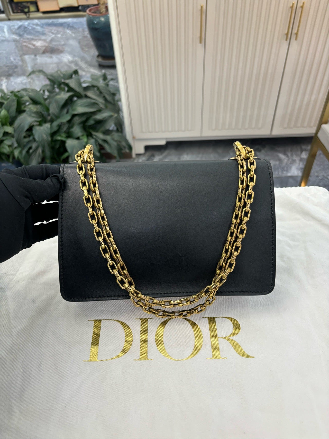 Pre-owned Dior J’adior Bag Black Calfskin Golden hw, no inclusions