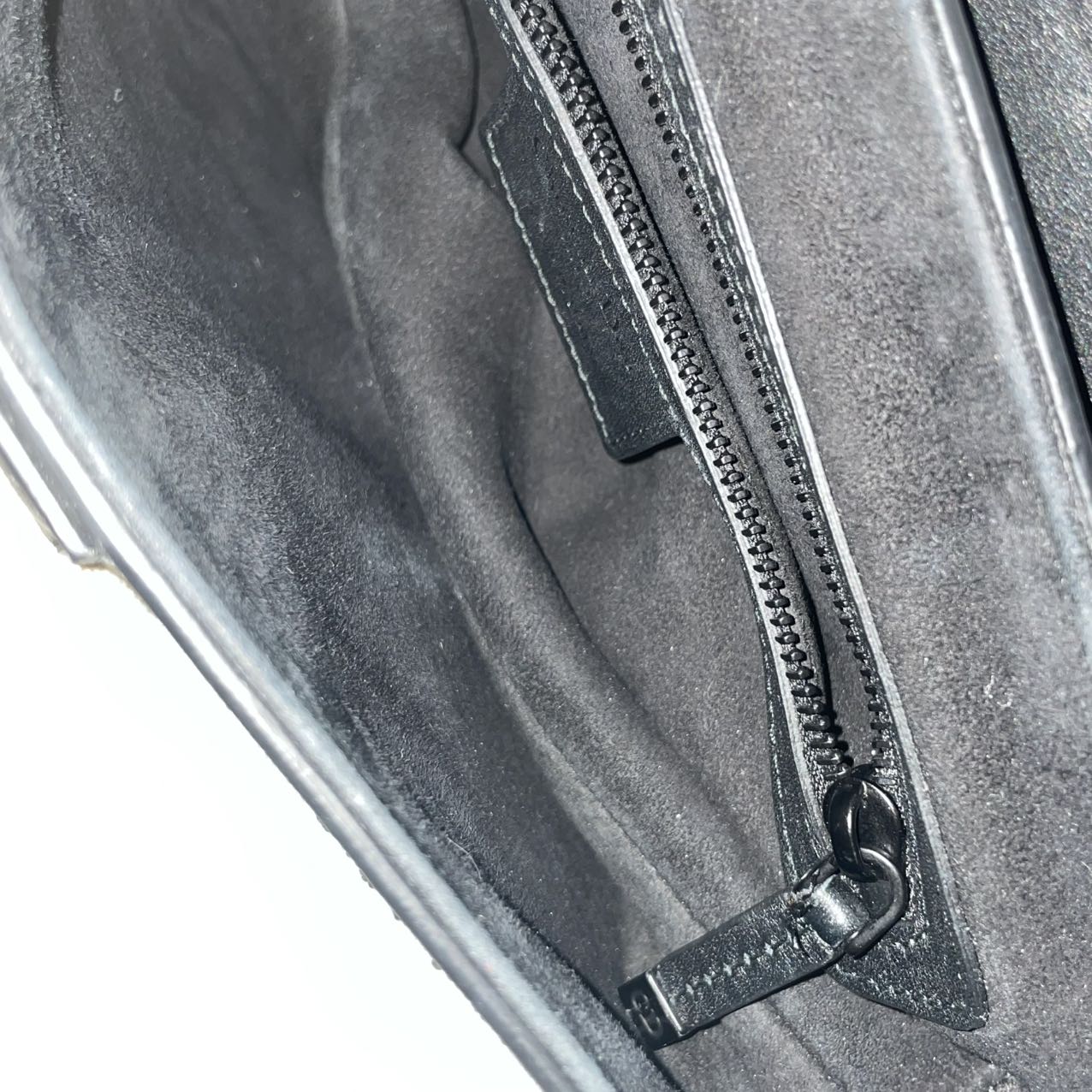 Pre-owned Certified Dior Medium Saddle in White Calfskin with Black Tropical Embroidery, with So Black Hardware, 2019, w/ dust bag