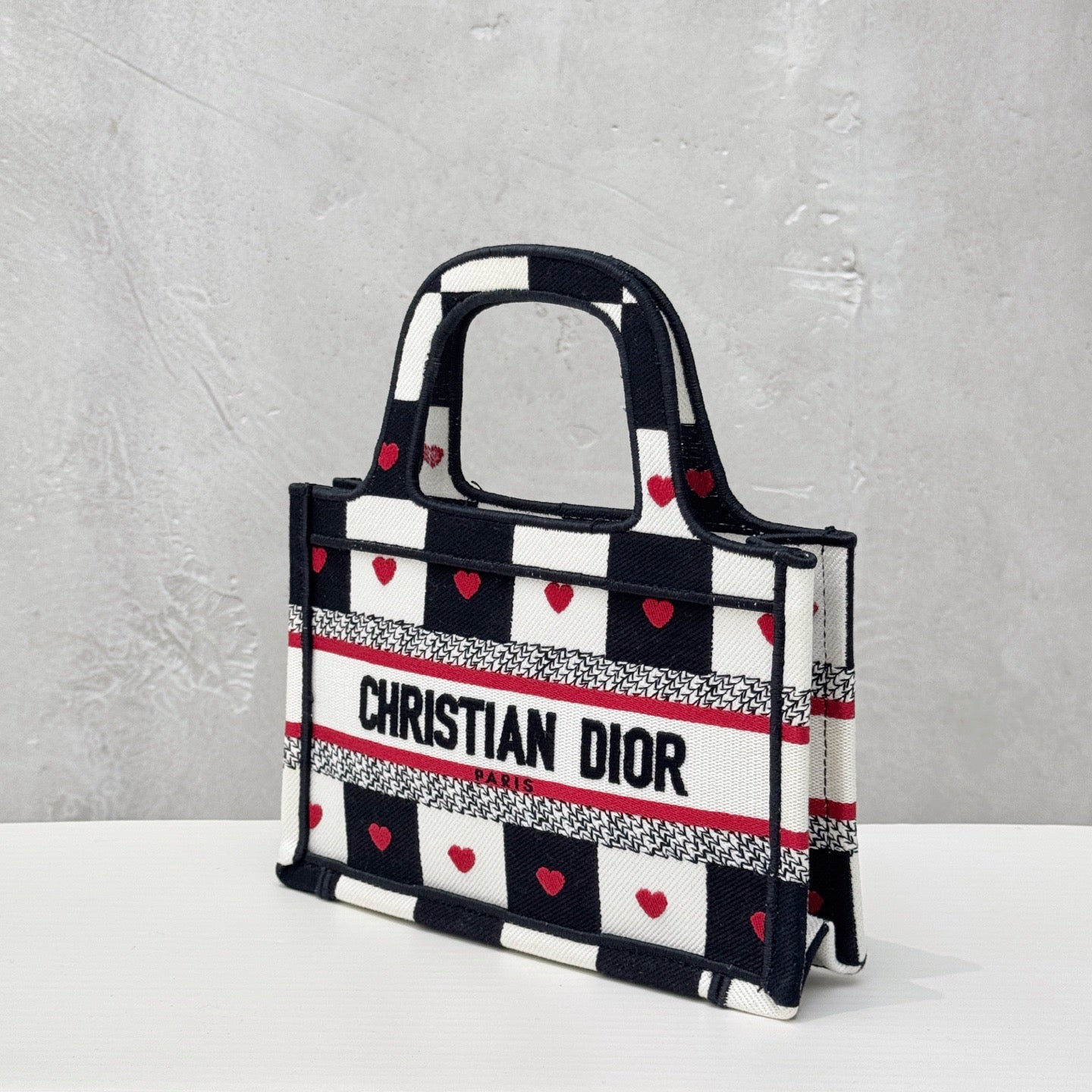 Pre-owned Certified Dior Mini Booktote Limited Valentine’s Day Edition, 2021, w/ dust bag