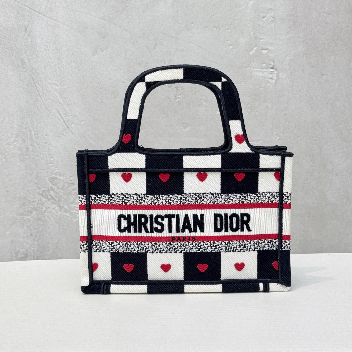 Pre-owned Certified Dior Mini Booktote Limited Valentine’s Day Edition, 2021, w/ dust bag