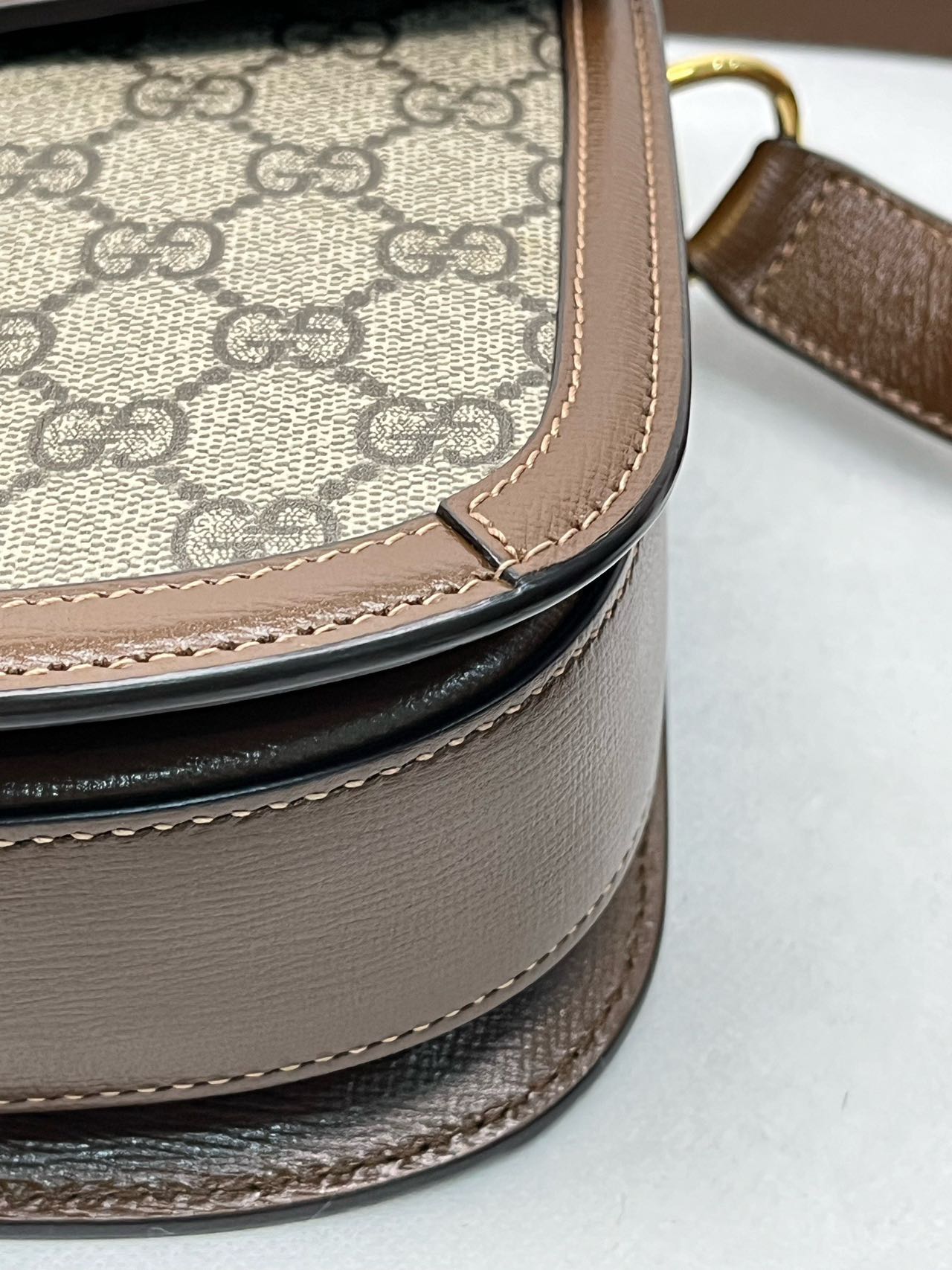 Pre-owned Certified Gucci 1955 Horsebit Shoulder Bag in GG Supreme Canvas, 2020