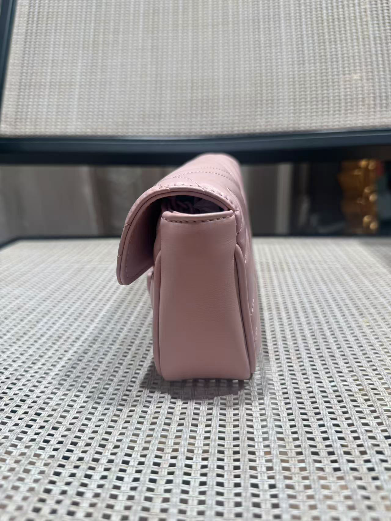 Pre-owned Certified Gucci Marmont Super Mini 2.0 So Pink Calfskin, w/ dust bag