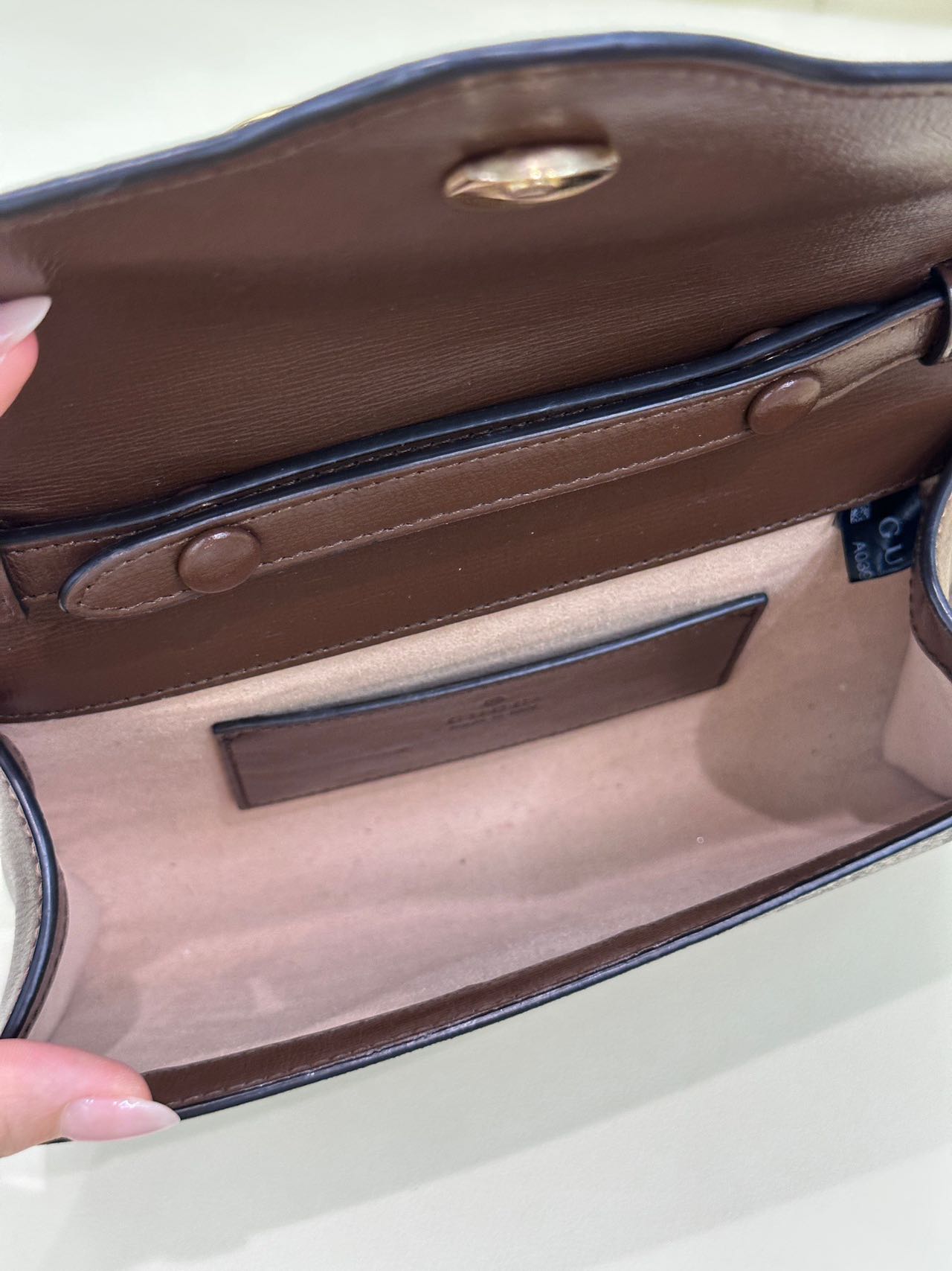 Pre-owned Certified Gucci Wallet on Chain in GG Supreme Coated Canvas with Golden Hardware, 2023
