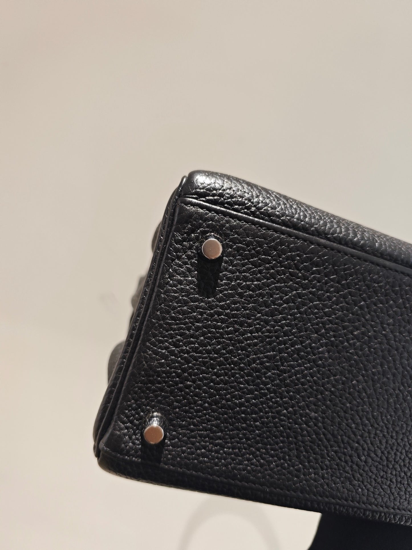 Pre-owned Certified Hermes Kelly 35 in Black Togo Leather with Silver Hardware, 2013, w/ full set