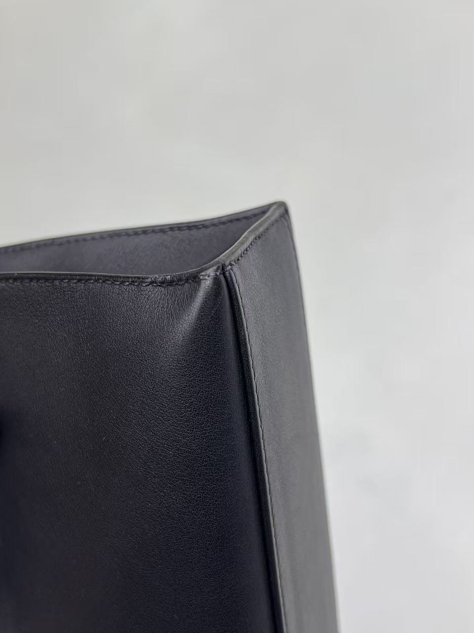 Pre-owned Certified Hermes Kelly Pochette in Black Swift  Leather with Silver Hardware, 2021, w/ full set