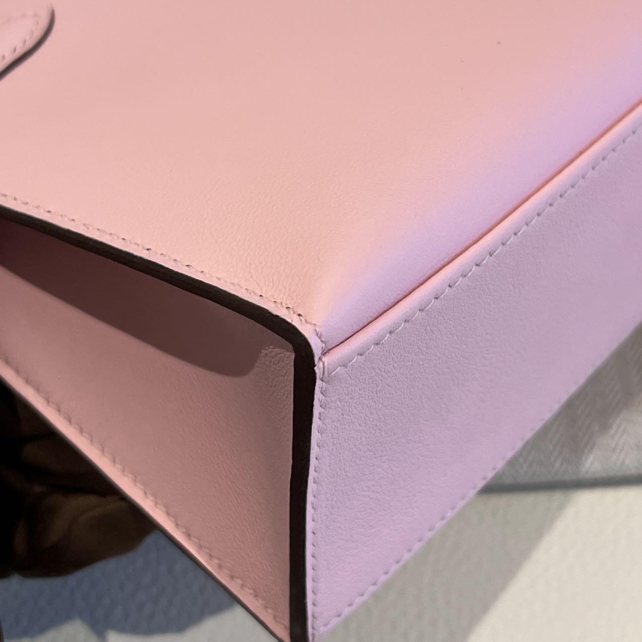 Pre-owned Certified Hermes Mini Kelly Pochette in Sakura Pink Swift Leather with Silver Hardware, 2025, w/ Full Set