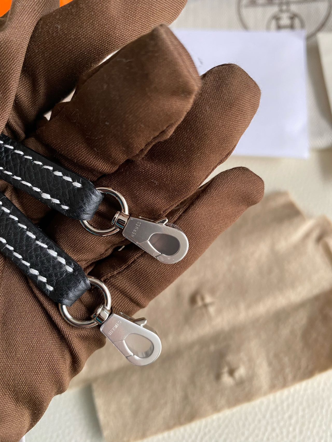 Pre-owned Certified Hermes Mini Kelly SO Black Epsom Leather with White Stitching, with Silver Hardware, 2025 (K stamp), w/ Full Set