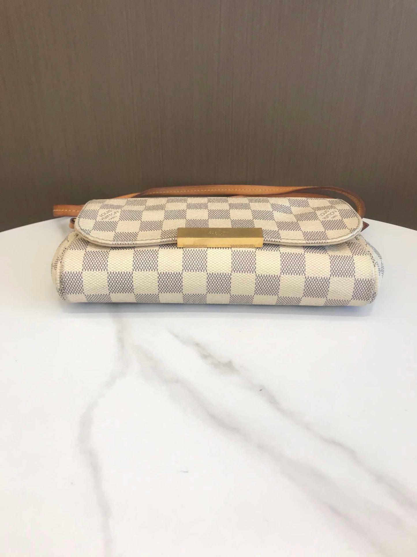 Pre-owned LV Louis Vuitton Favorite Damier Azure Small