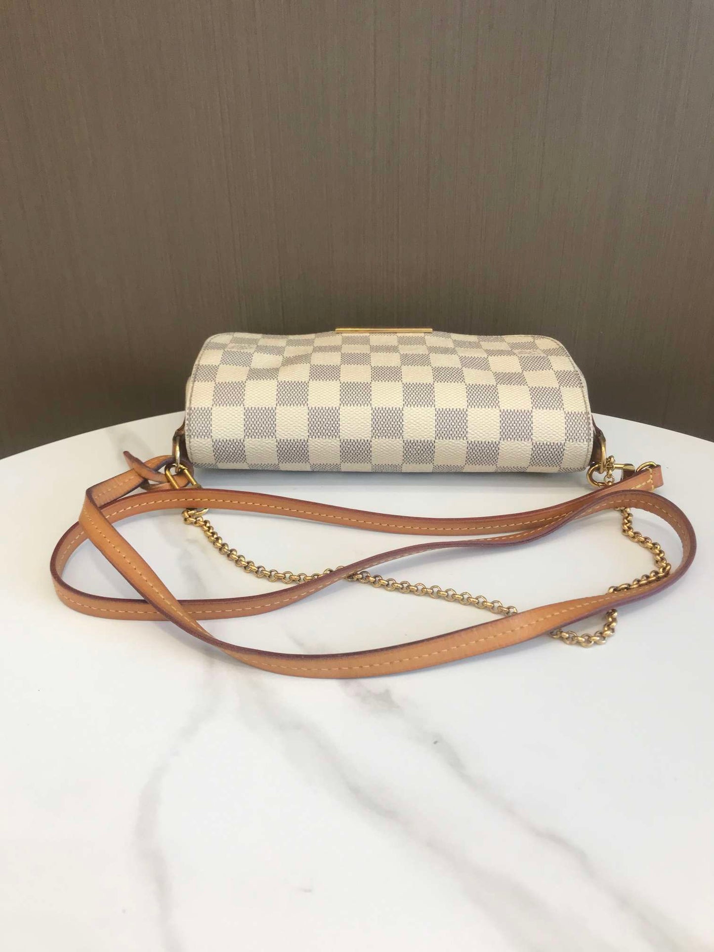 Pre-owned LV Louis Vuitton Favorite Damier Azure Small