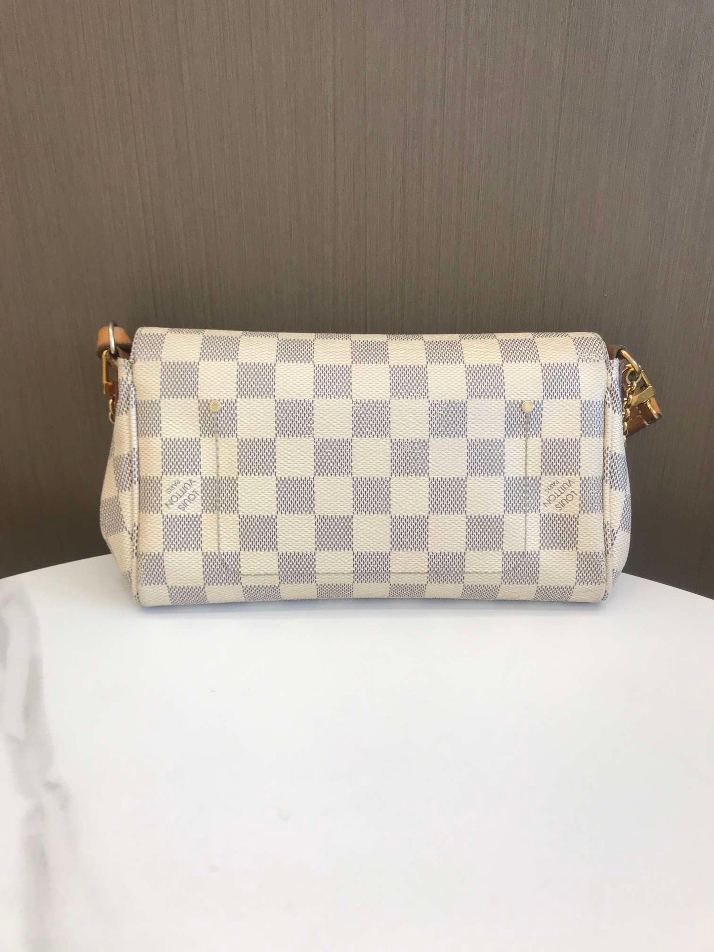 Pre-owned LV Louis Vuitton Favorite Damier Azure Small