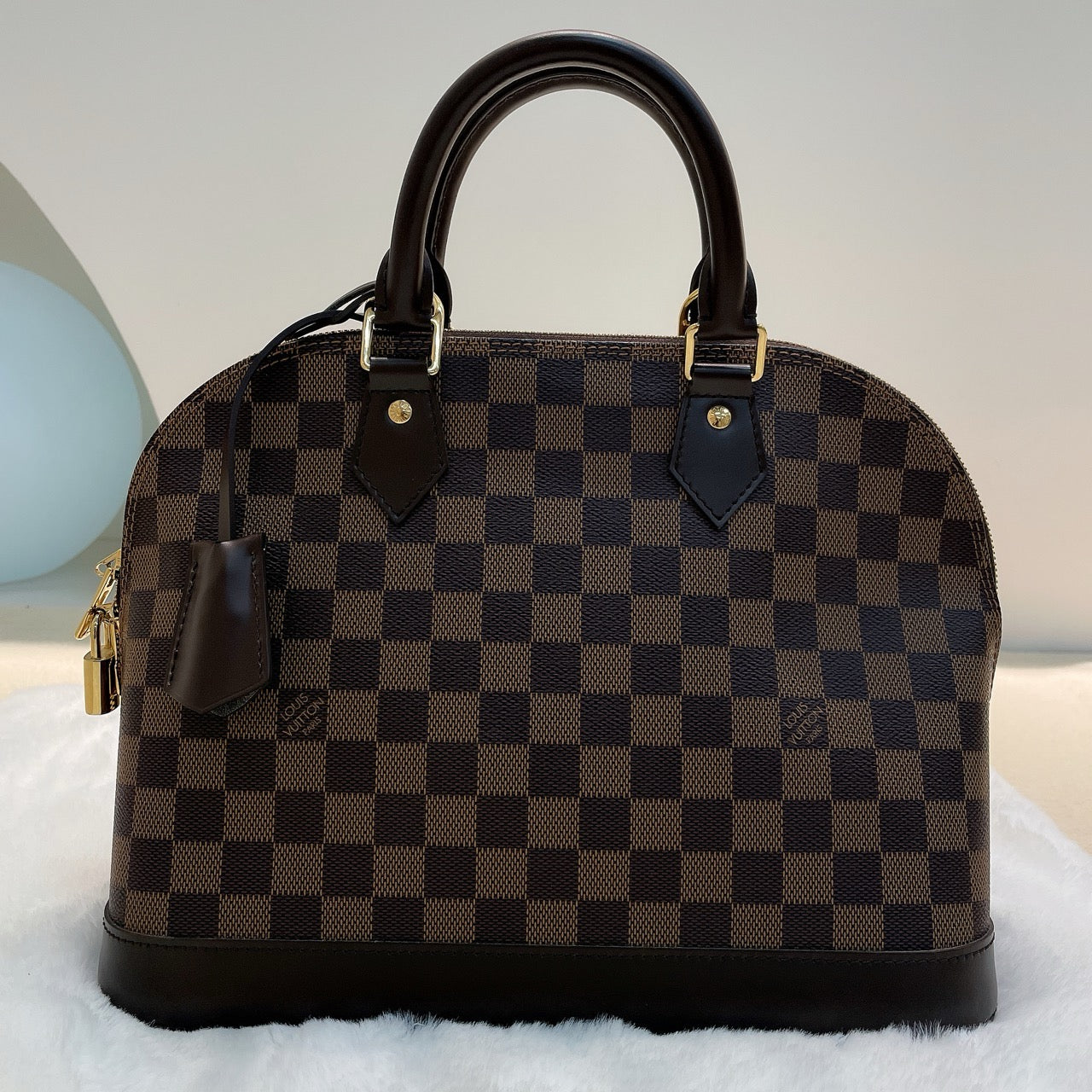 Pre-owned LV Louis Vuitton Alma PM Damier Ebene