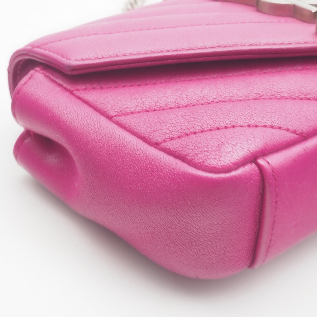 New Gems | Pre-owned YSL Saint Laurent Mini College Flap Crossbody in Rose Pink Sheepskin