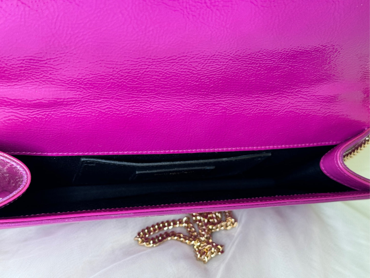 New Gems | Pre-owned YSL Saint Laurent Clutch and Crossbody Pink Waxed Leather Pink