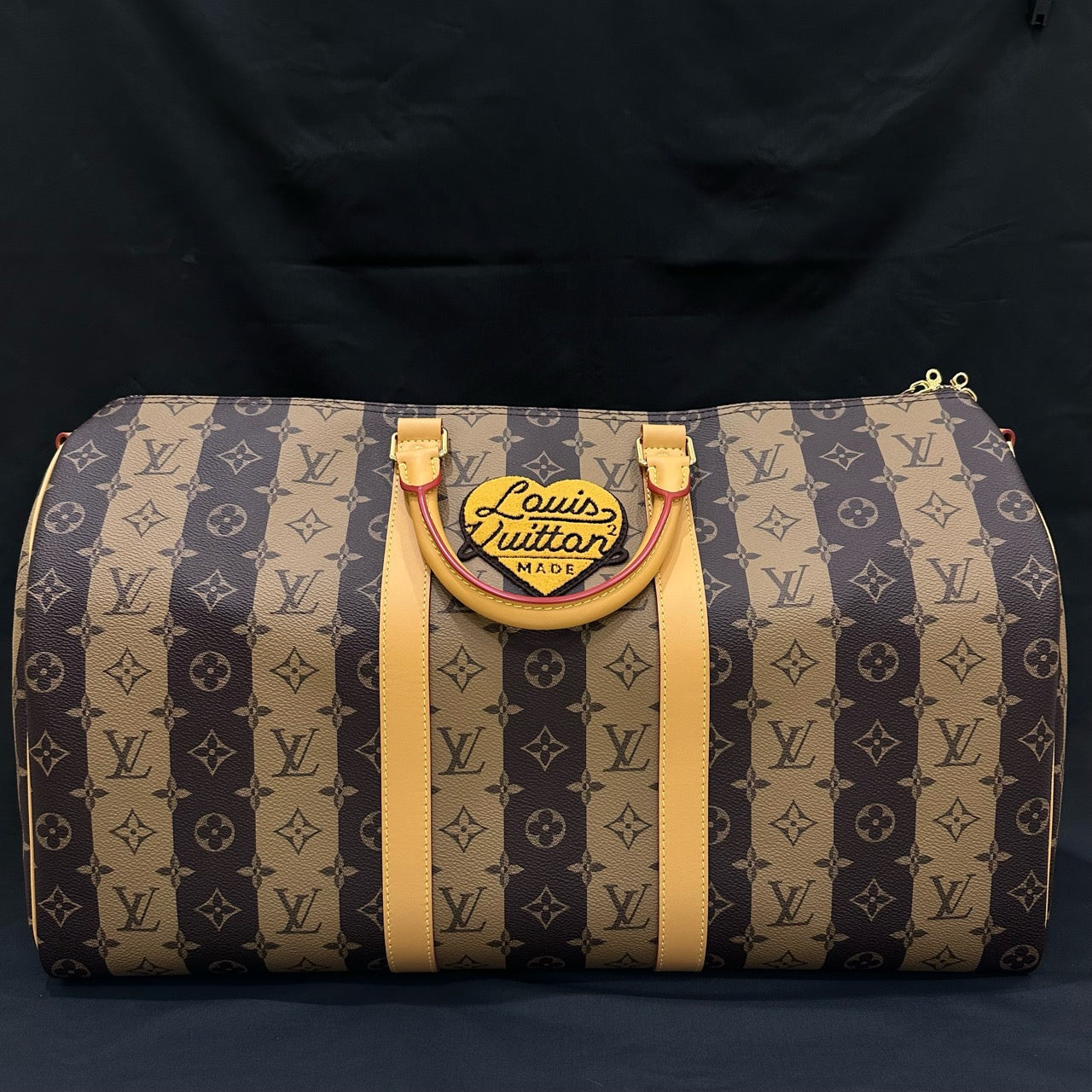 New Gems | Pre-owned Limited Edition LV Louis Vuitton x Nigo Keepall Bandoulière 50 Reverse Monogram