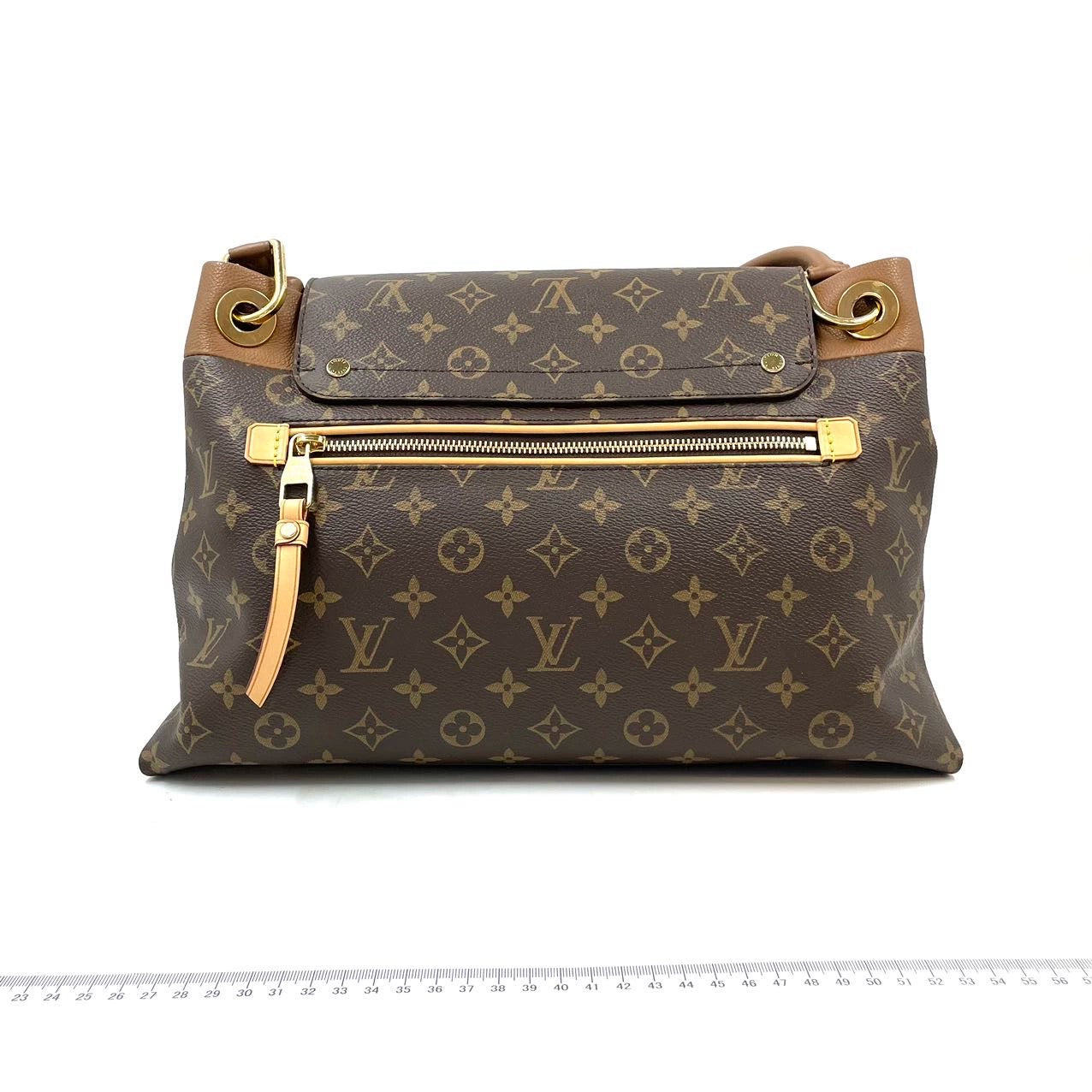 Pre-owned LV Olympe Monogram with Brown Accents, set with a long monogram strap