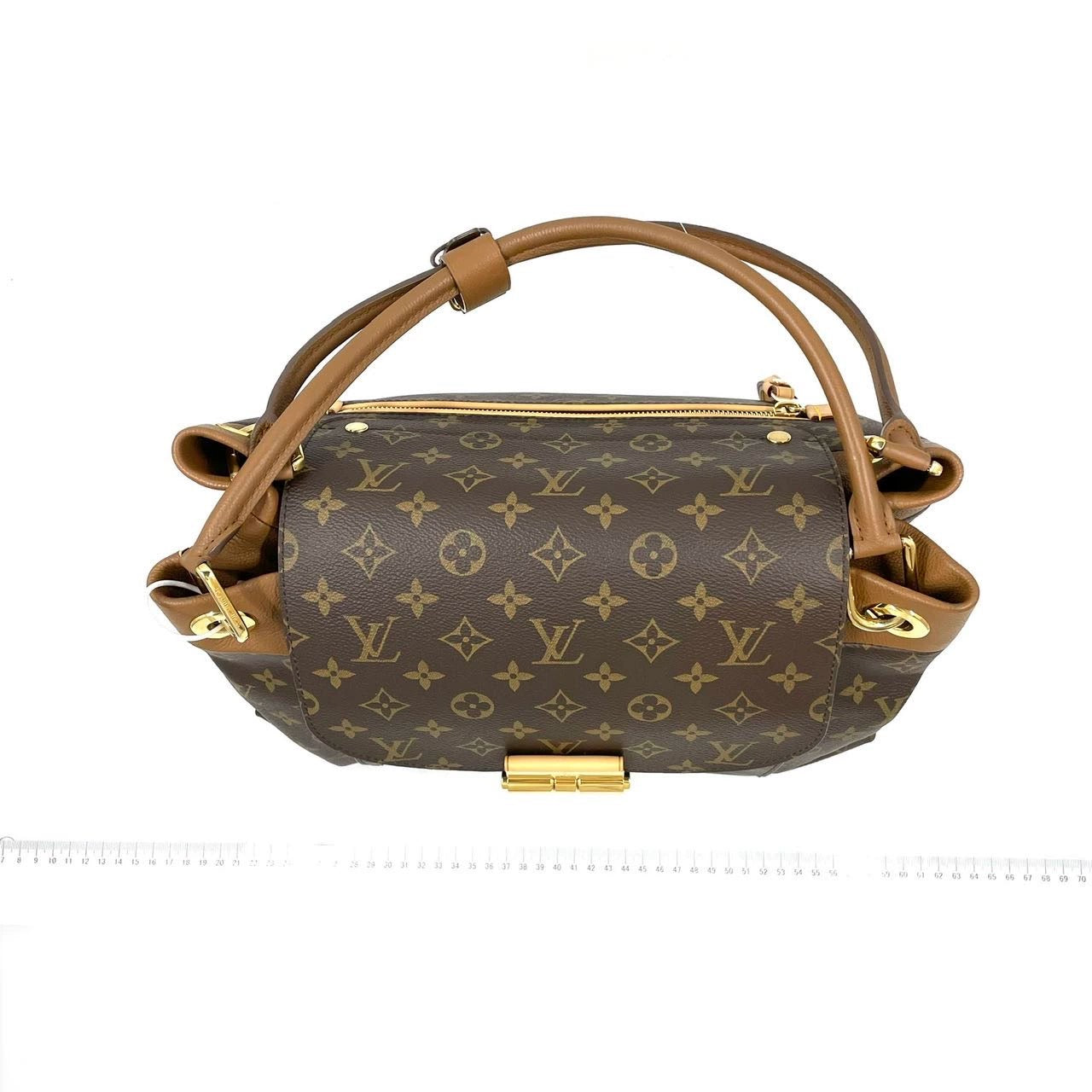 Pre-owned LV Olympe Monogram with Brown Accents, set with a long monogram strap