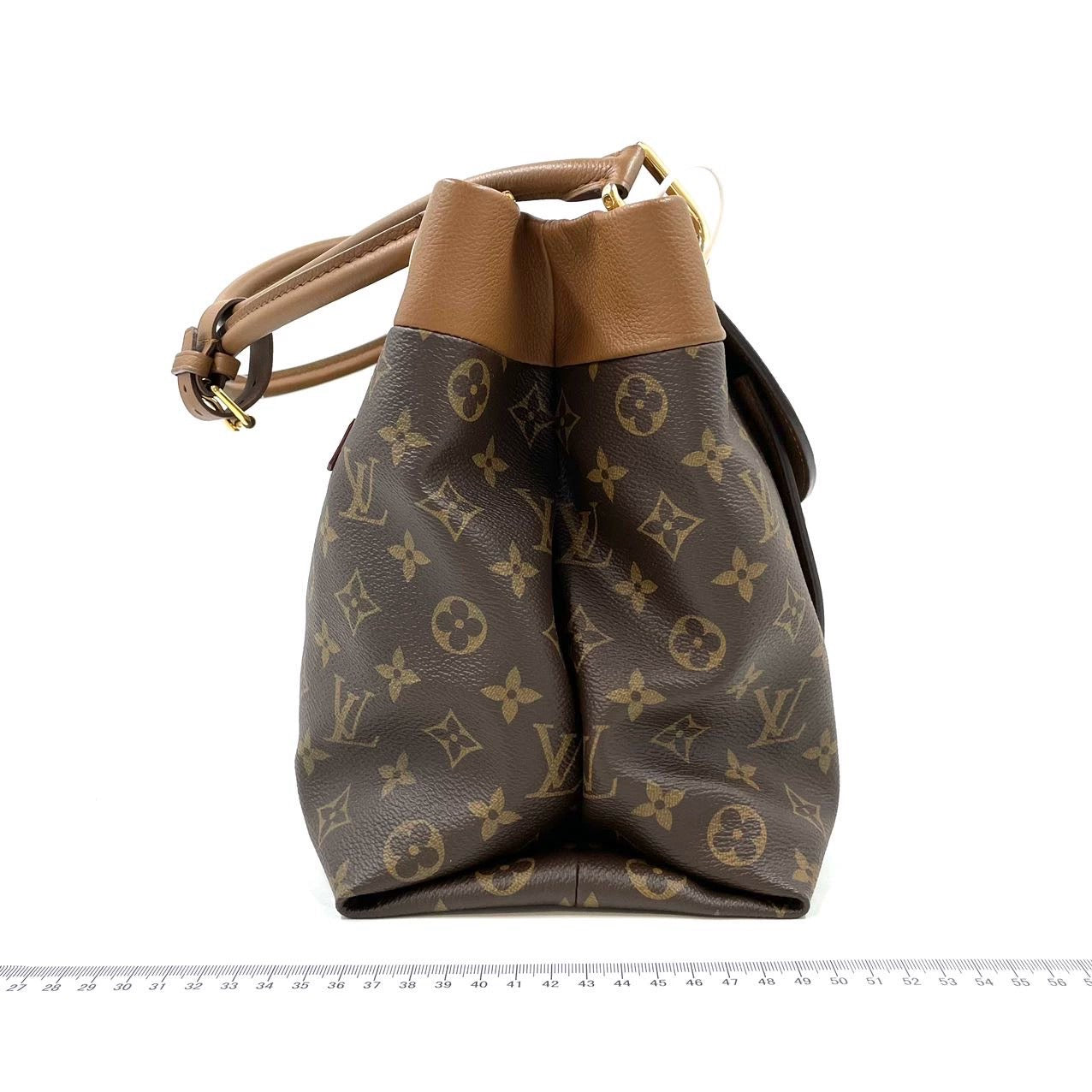 Pre-owned LV Olympe Monogram with Brown Accents, set with a long monogram strap