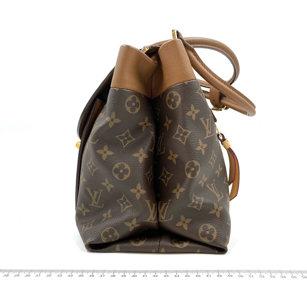 Pre-owned LV Olympe Monogram with Brown Accents, set with a long monogram strap