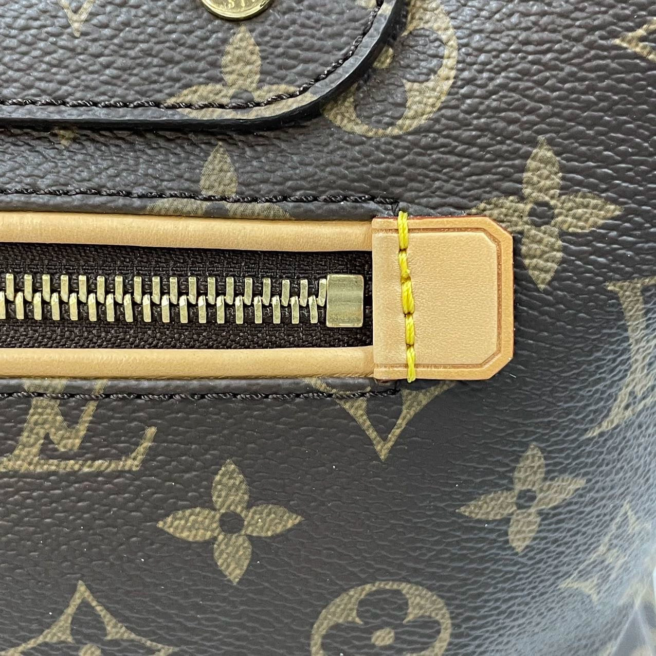 Pre-owned LV Olympe Monogram with Brown Accents, set with a long monogram strap