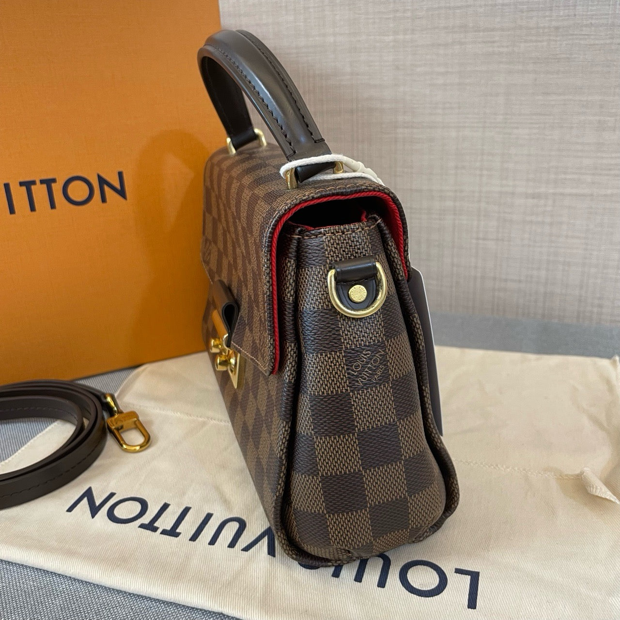 New Gems | Pre-owned LV Louis Vuitton Croisette Damier Ebene A+ microchipped