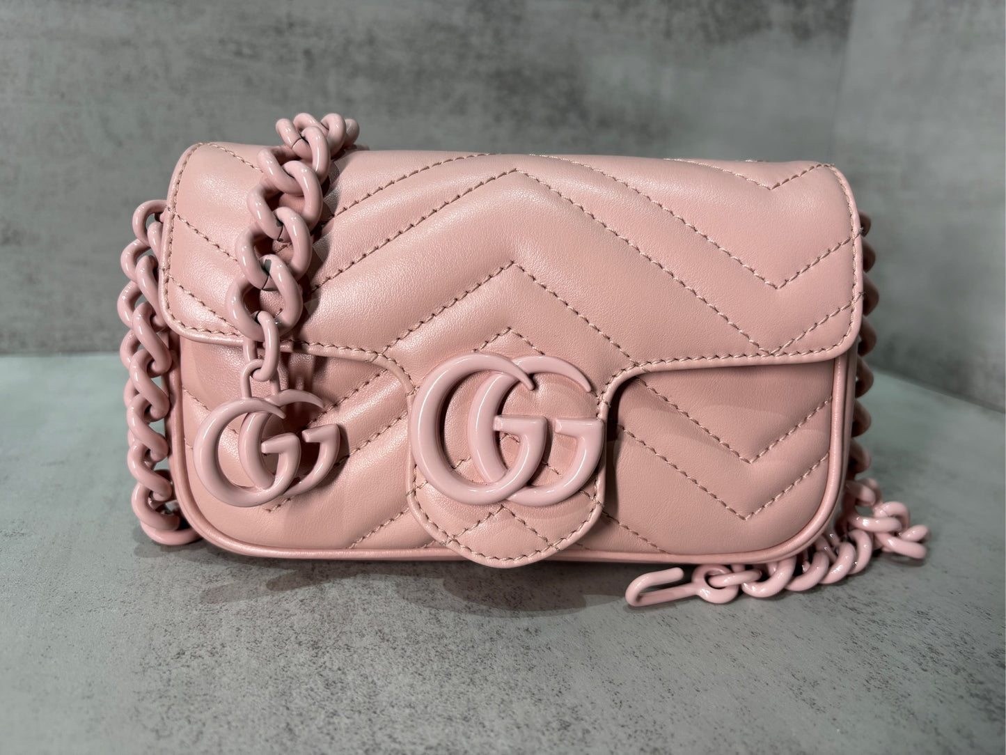 New Gems | Pre-owned Gucci GG Marmont Supermini 2.0 All Pink