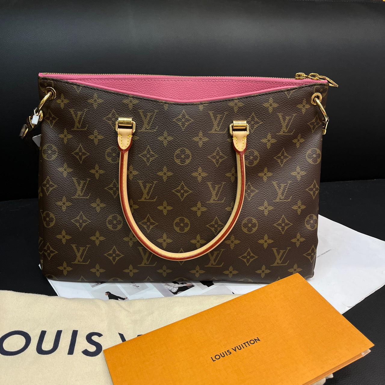 New Gems | Pre-owned LV Louis Vuitton Pallas Tote Monogram with Pink A+ condition with dust bag