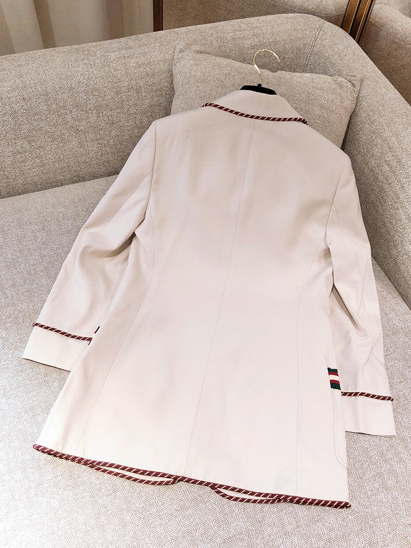 Pre-owned Gucci Linen Jacket, Size 42