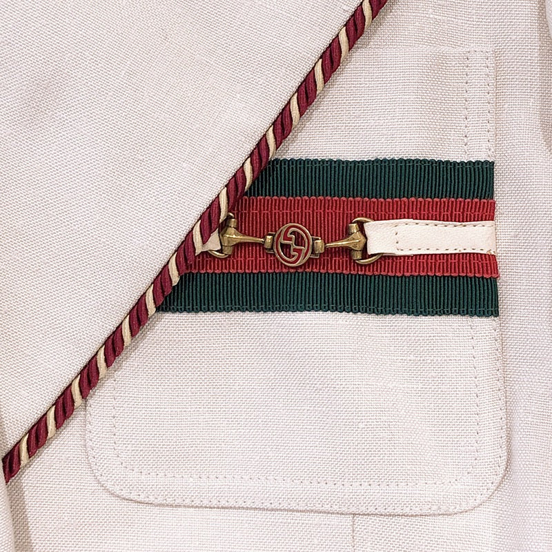 Pre-owned Gucci Linen Jacket, Size 42