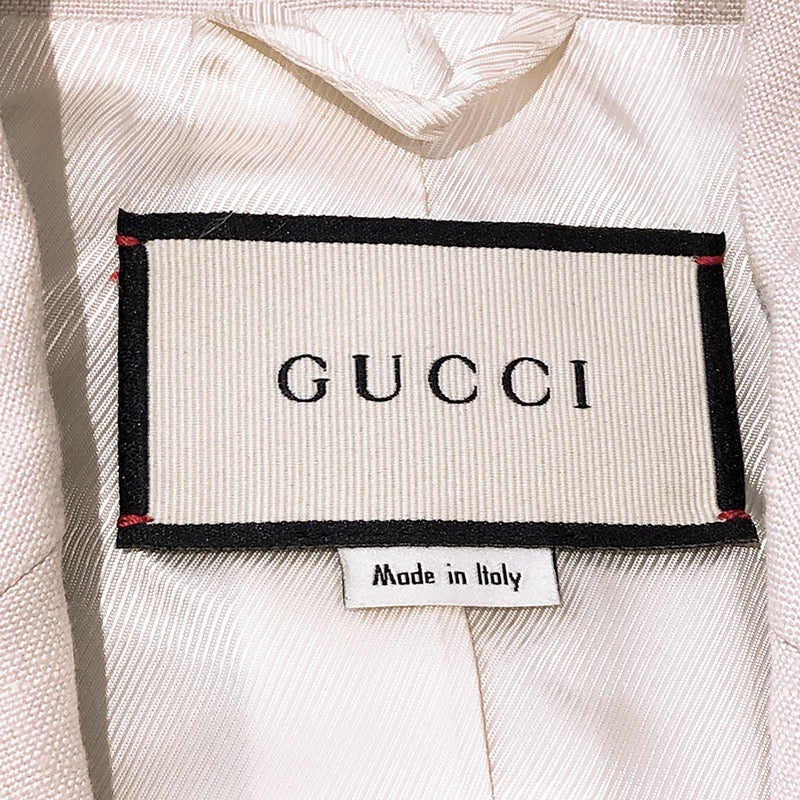 Pre-owned Gucci Linen Jacket, Size 42