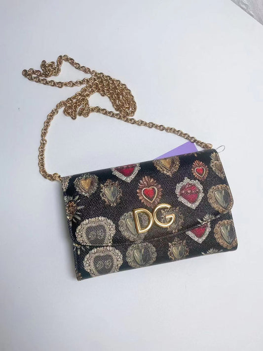 Pre-owned Dolce&Gabbana Sacred Heart WOC Wallet On Chain