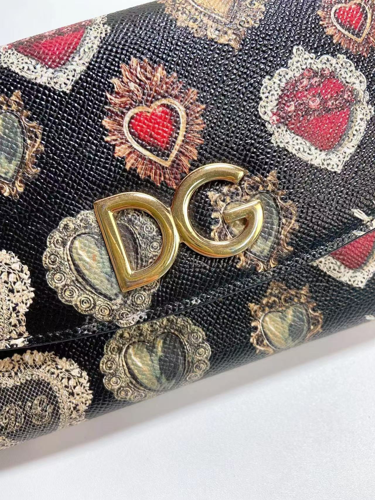 Pre-owned Dolce&Gabbana Sacred Heart WOC Wallet On Chain