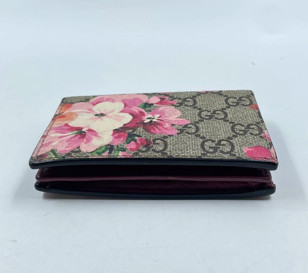 Складной кошелек Gucci GG Blossom Pre-owned из холста с покрытием розового цвета