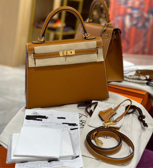 Pre-owned Hermes Kelly 25 Epsom 1H Toffee S condition