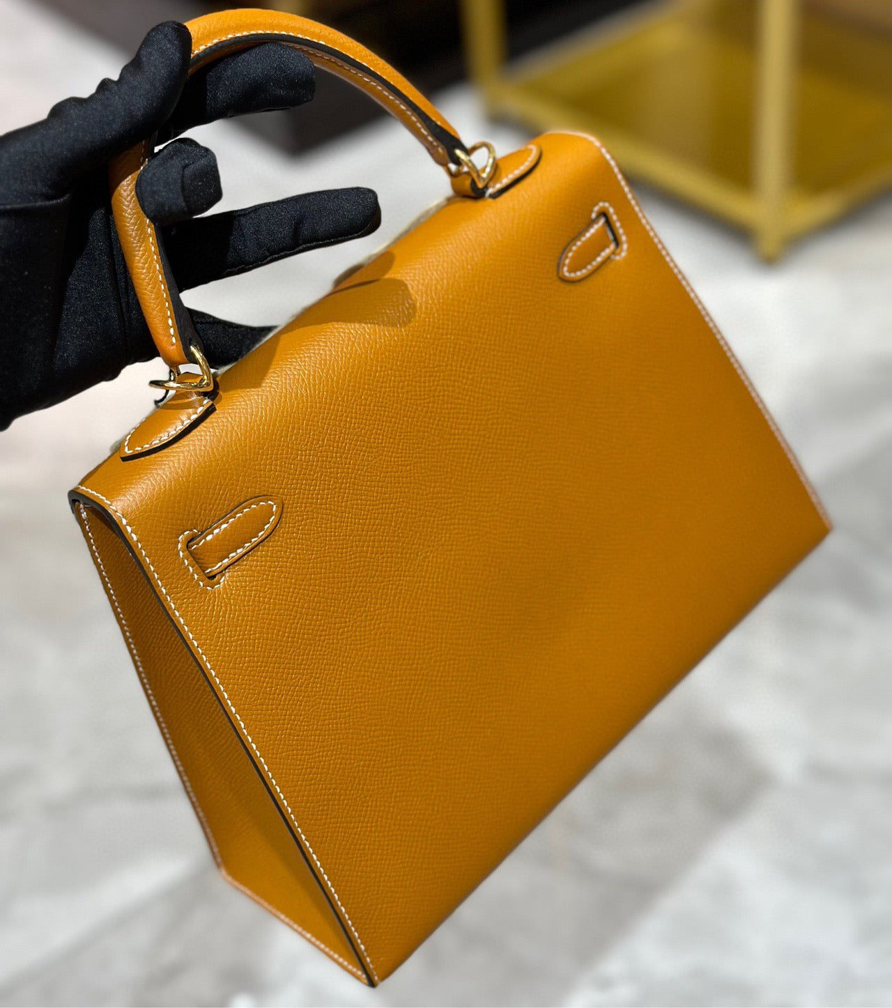 Pre-owned Hermes Kelly 25 Epsom 1H Toffee S condition