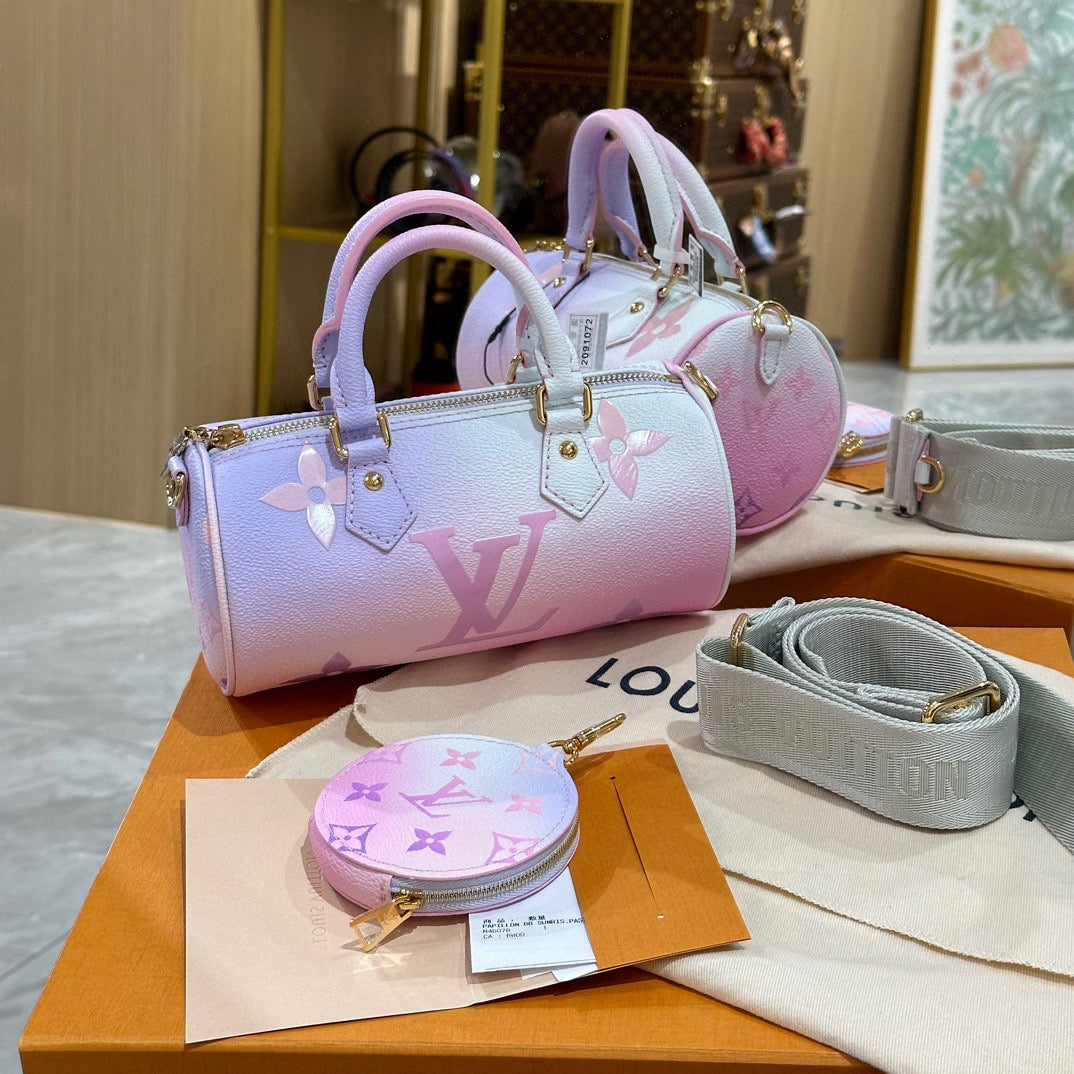 Подержанный LV Louis Vuitton Papillon BB Empreinte Sunshine Pastel Edition