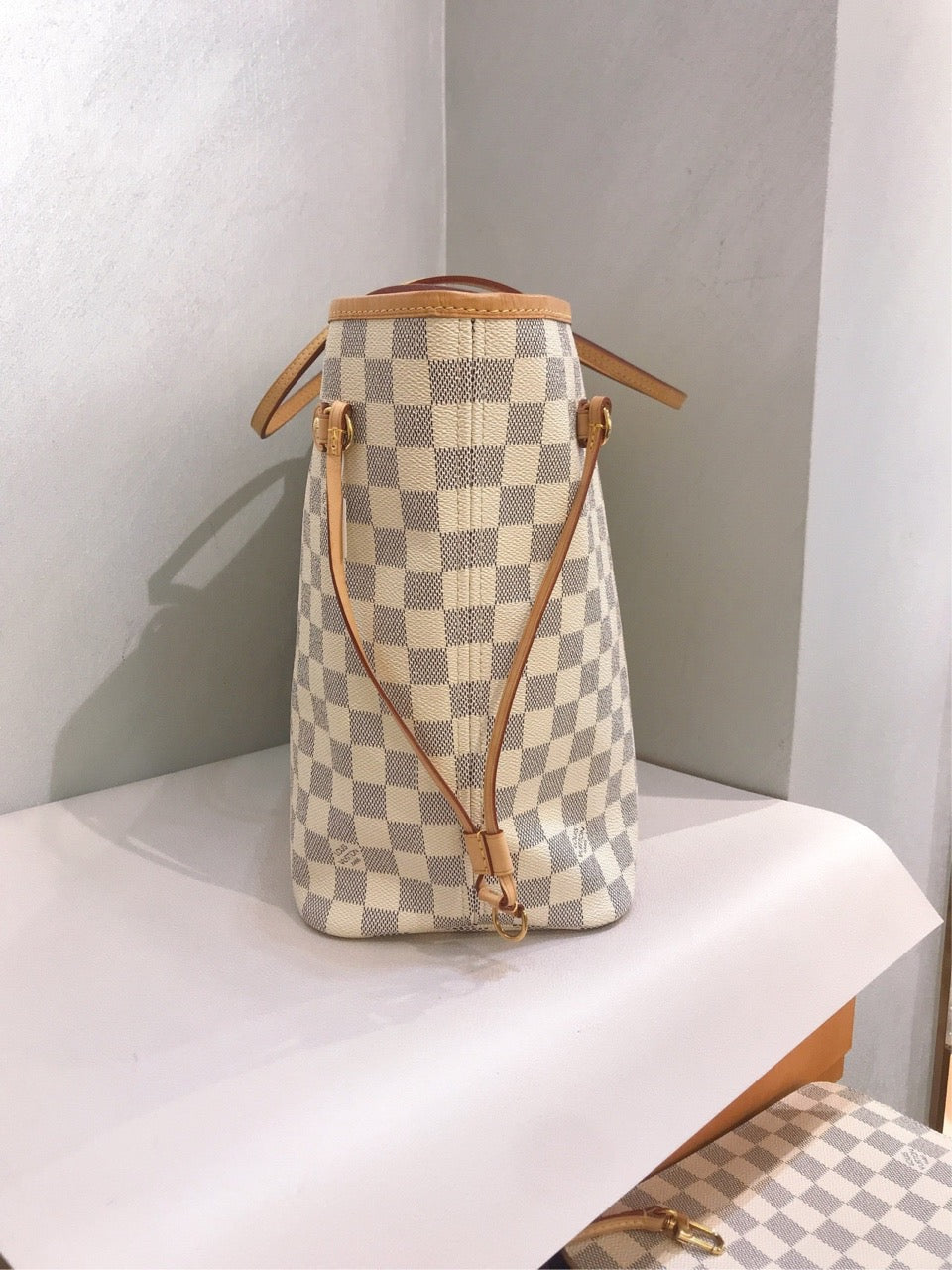 Pre-owned LV Louis Vuitton Neverfull MM Damier Azure