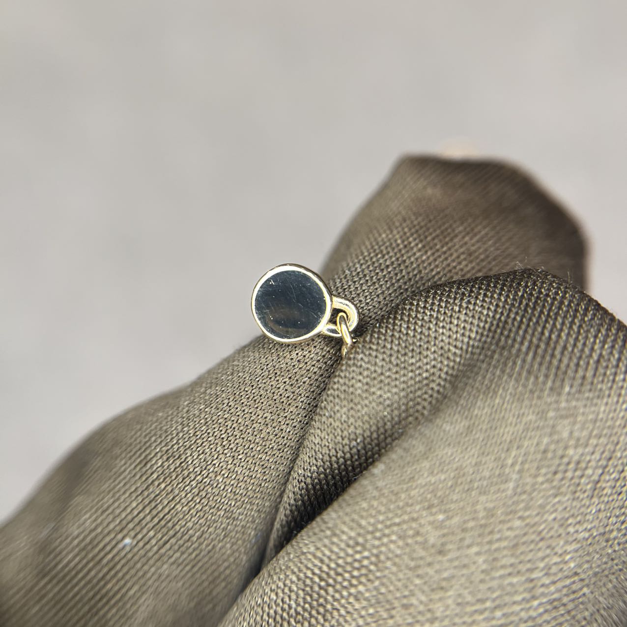 Pre-owned Hermes 18K Rose Gold Diamond Kelly Clochette Drop Earrings, w/ box, certificate