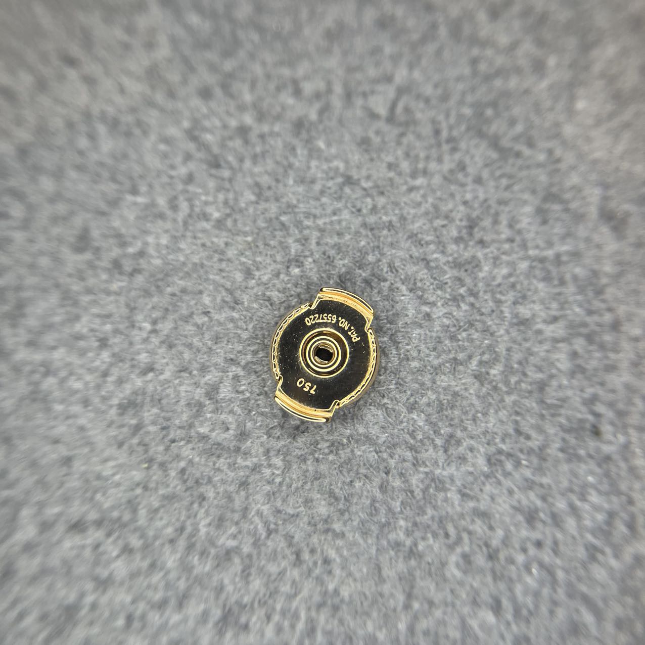 Pre-owned Hermes 18K Rose Gold Diamond Kelly Clochette Drop Earrings, w/ box, certificate