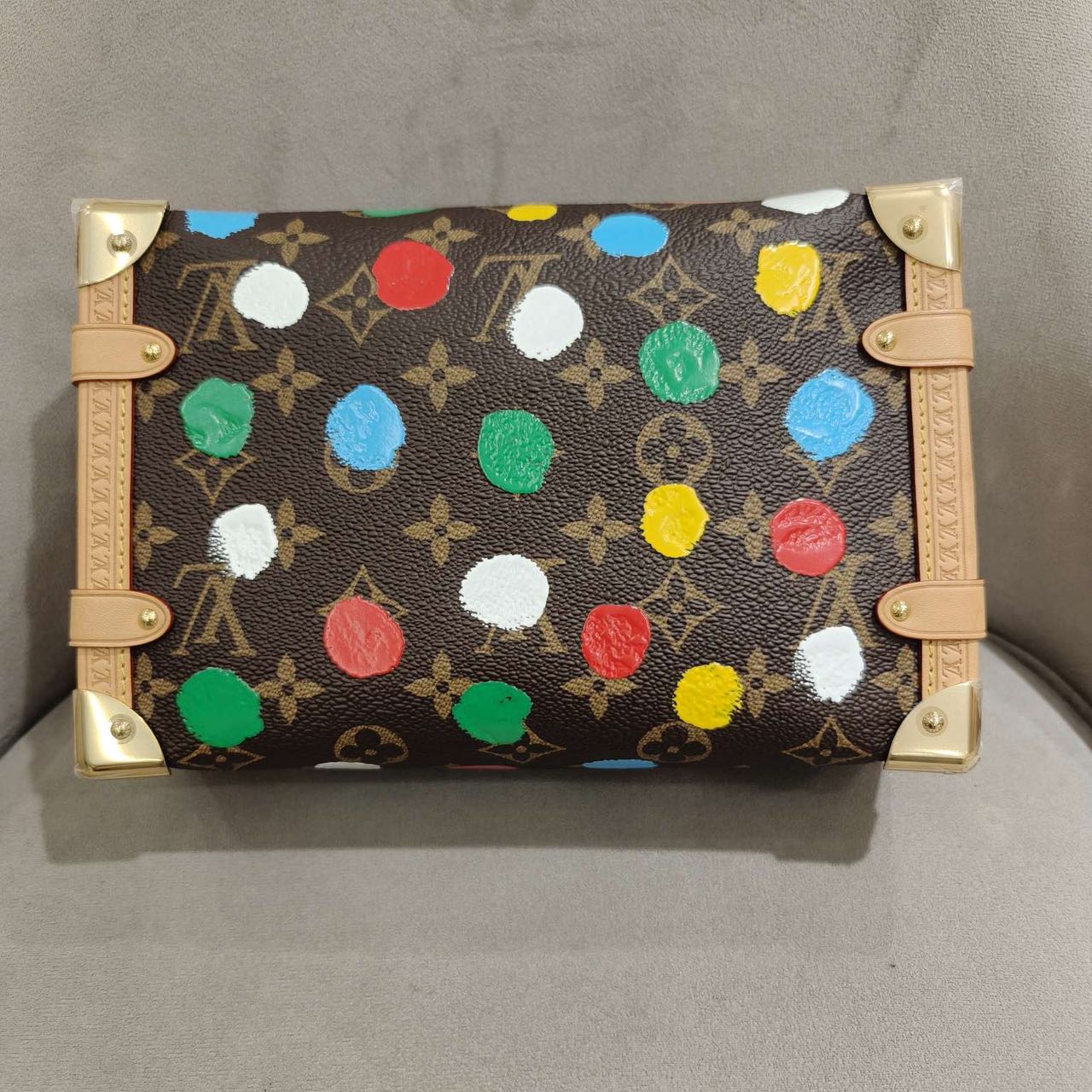 Pre-owned Certified LV Louis Vuitton x Yayoi Kusama in Monogram Coated Canvas with 3D  Dots Print, 2023, w/Dust Bag, Strap