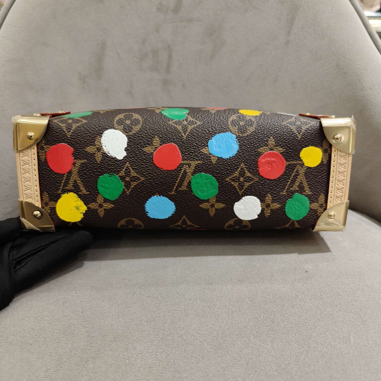 Pre-owned Certified LV Louis Vuitton x Yayoi Kusama in Monogram Coated Canvas with 3D  Dots Print, 2023, w/Dust Bag, Strap