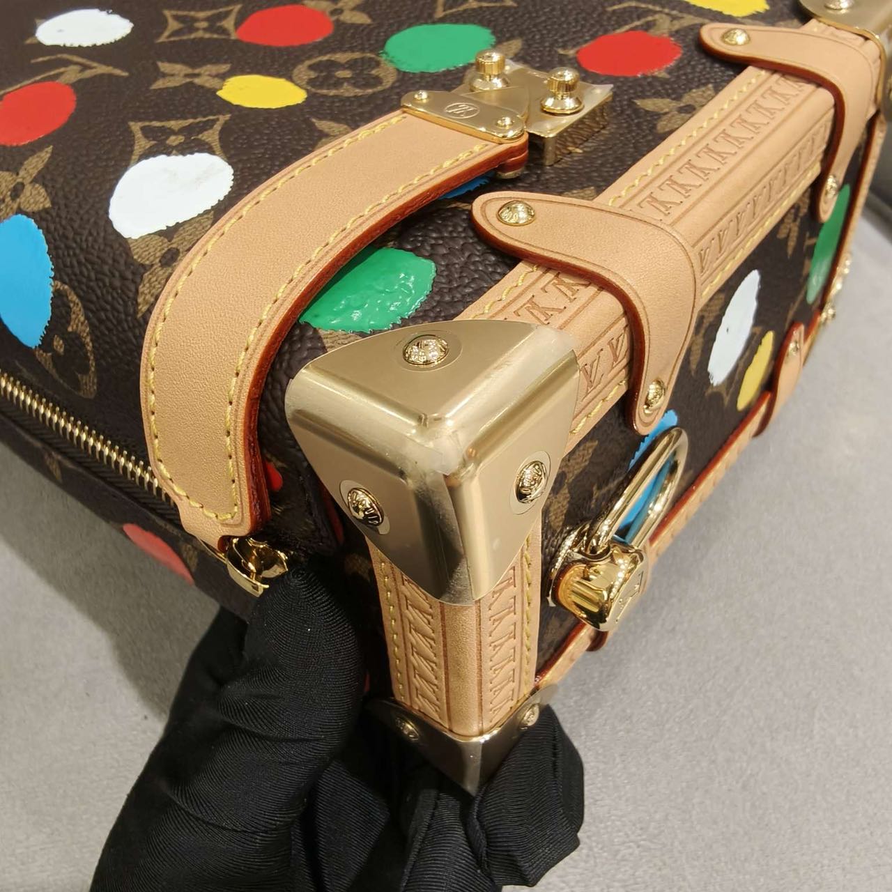 Pre-owned Certified LV Louis Vuitton x Yayoi Kusama in Monogram Coated Canvas with 3D  Dots Print, 2023, w/Dust Bag, Strap